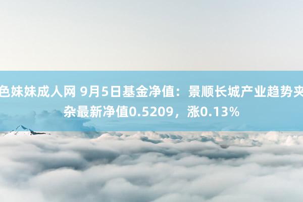 色妹妹成人网 9月5日基金净值：景顺长城产业趋势夹杂最新净值0.5209，涨0.13%