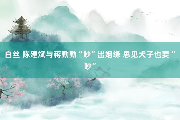 白丝 陈建斌与蒋勤勤“吵”出姻缘 思见犬子也要“吵”