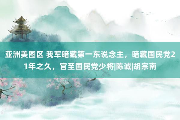 亚洲美图区 我军暗藏第一东说念主，暗藏国民党21年之久，官至国民党少将|陈诚|胡宗南